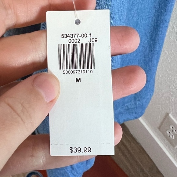 NWT Old Navy Split-Neck Puff-Sleeve Jean Blouse for Women - Picture 6 of 12